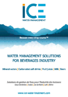 ICE WATER MANAGEMENT SOLUTIONS FOR BEVERAGES INDUSTRY